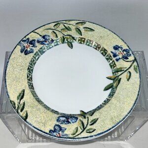 TWO (2) Dansk Annika 9" Salad Appetizer Plates Stoneware Portugal Floral